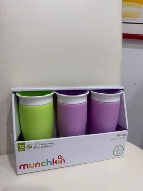 Munchkin 3-Pack 360° Cups in Lime Green and Lavender